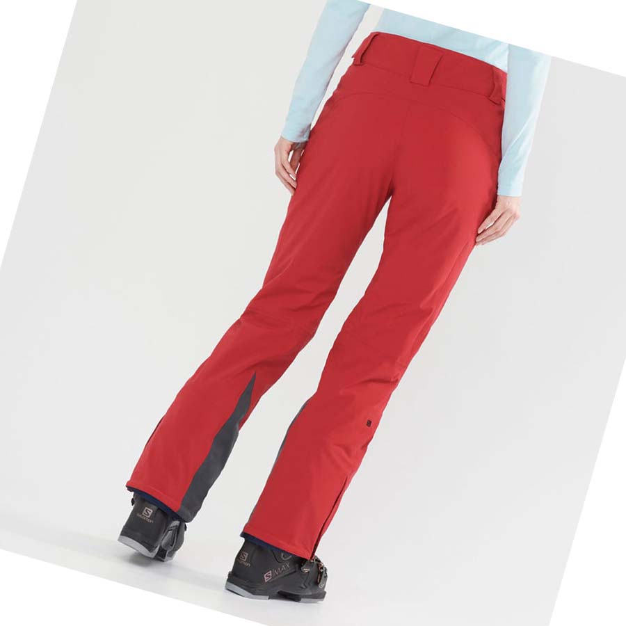 Pantalones De Esquí Salomon THE BRILLIANT Mujer Rojos | MX 2313JPQ